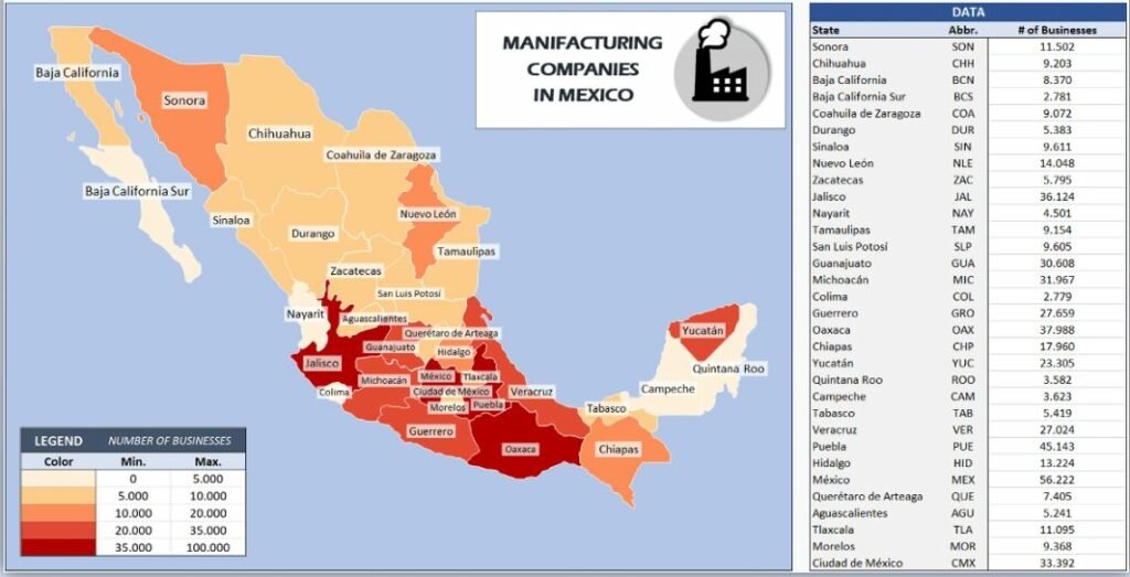 خريطة الحرارة للمكسيك في خطوات بسيطة!